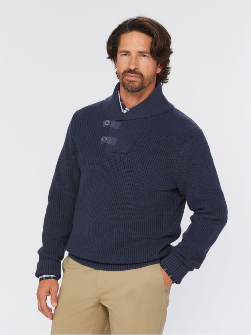 Duluth Brigadier Shawl Collar Wool Blend Sweater. Size XL.
